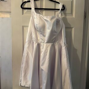 Amazon Women's White Satin Dress